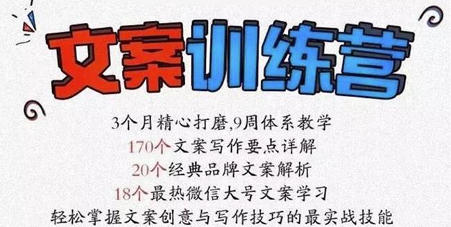 龙小天《文案训练营》全面系统解决文案写作难题！-烽云网