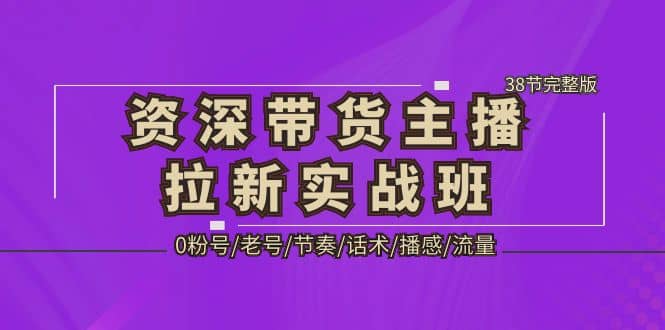 资深·带货主播拉新实战班，0粉号/老号/节奏/话术/播感/流量-38节完整版-烽云网