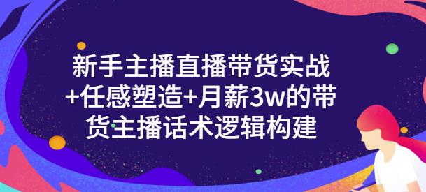 新手主播直播带货实战+信任感塑造+月薪3w的带货主播话术逻辑构建-烽云网