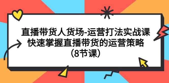 直播带货人货场-运营打法实战课:快速掌握直播带货的运营策略(8节课)-烽云网