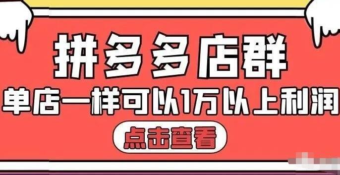 拼多多店群单店一样可以产出1万5以上利润【付费文章】-烽云网