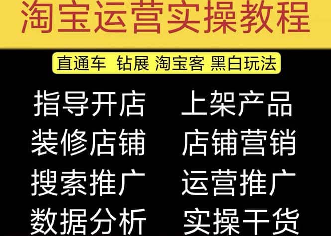 2023淘宝开店教程0基础到高级全套视频网店电商运营培训教学课程（2月更新）-烽云网