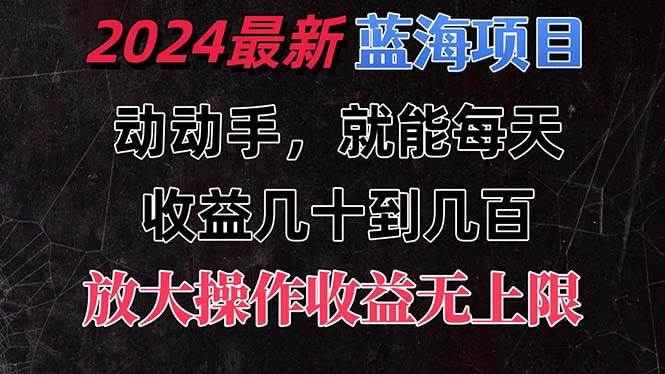 有手就行的2024全新蓝海项目，每天1小时收益几十到几百，可放大操作收…-烽云网