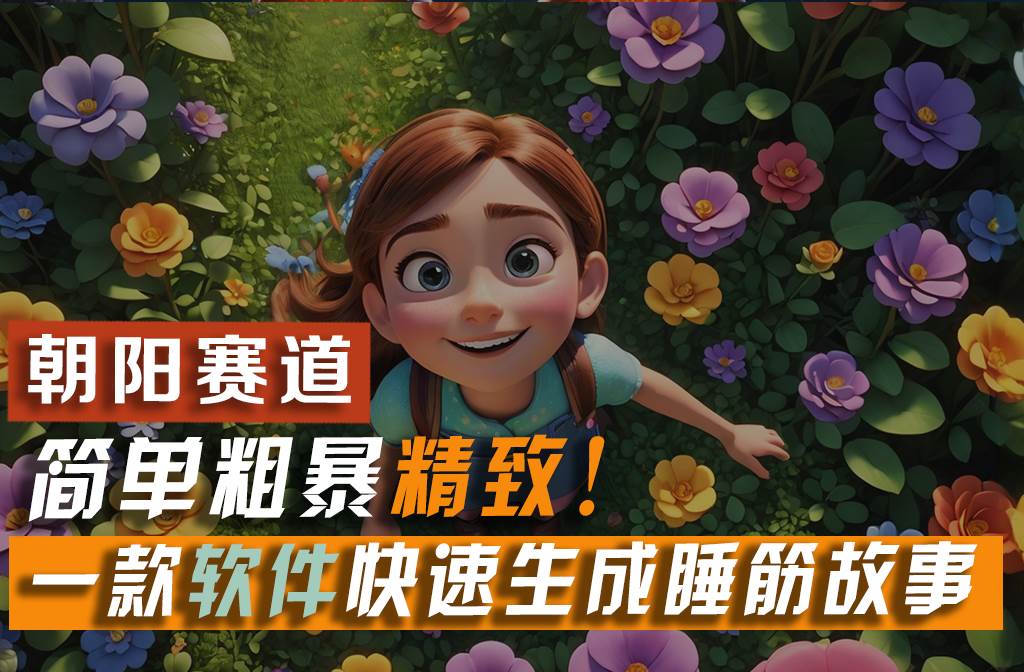 利用一款软件5分钟一条爆款睡前故事,简单粗暴精致!小白月入2w+-烽云网