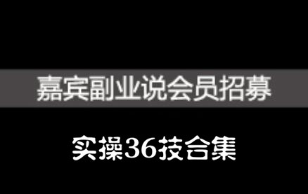 嘉宾副业说实操36技合集，价值1380元-烽云网