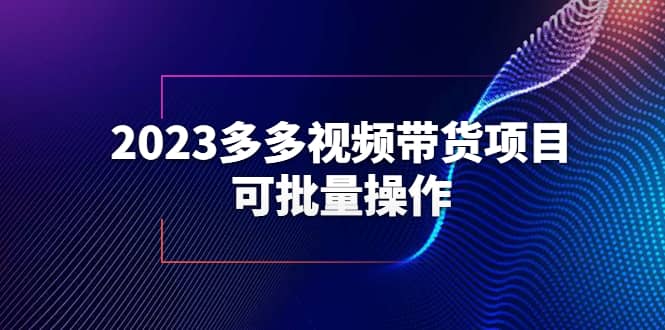 2023多多视频带货项目,可批量操作【保姆级教学】-烽云网