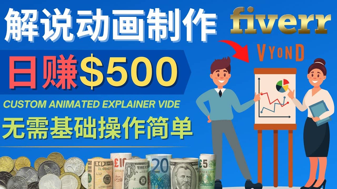 制作解说类动画视频(Animated Explainer)日赚500美元以上 - 0基础可操作-烽云网