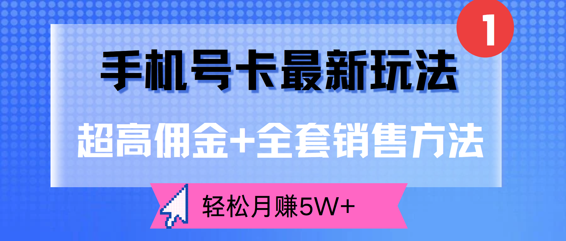超高佣金+全套销售方法,手机号卡最新玩法,轻松月赚5W+-烽云网