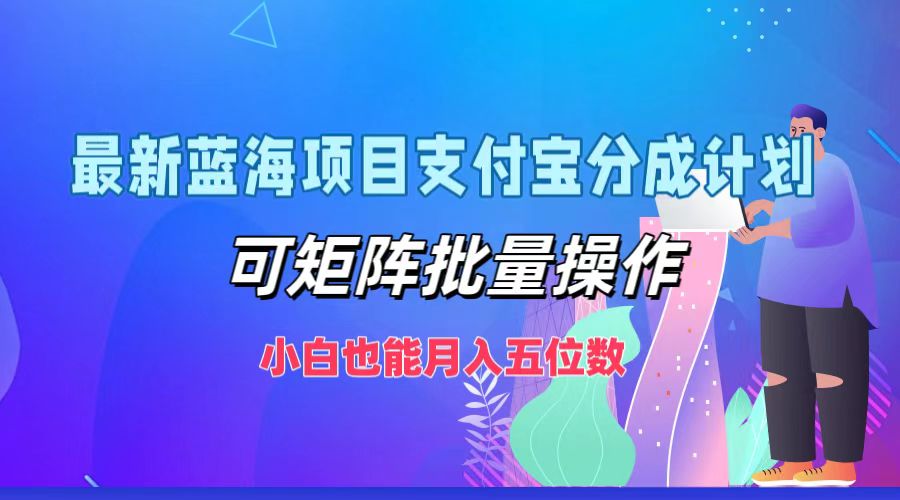 最新蓝海项目支付宝分成计划，小白也能月入五位数，可矩阵批量操作-烽云网