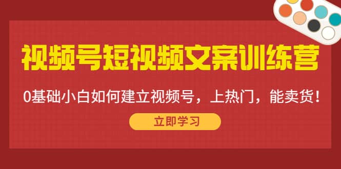 视频号短视频文案训练营:0基础小白如何建立视频号,上热门,能卖货!-烽云网