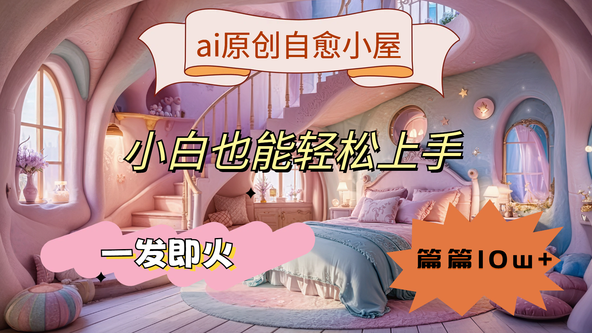 ai原创治愈小屋，小白也能轻松上手，一发即火，篇篇10w+-烽云网