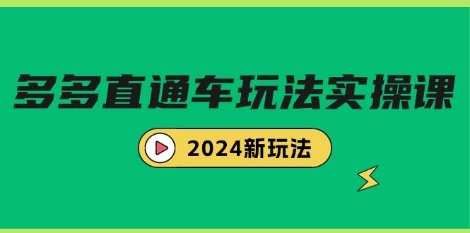 多多直通车玩法实战课,2024新玩法(7节课)-烽云网