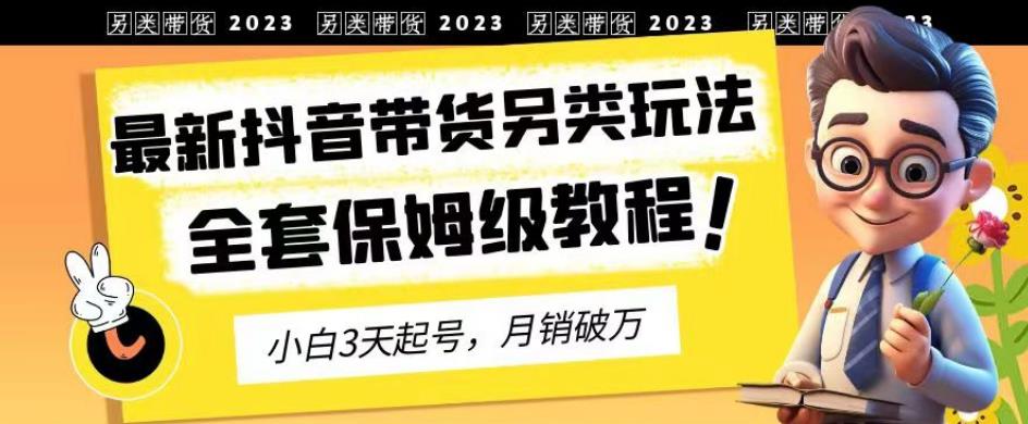 2023年最新抖音带货另类玩法，3天起号，月销破万（保姆级教程）【揭秘】-烽云网