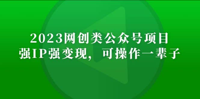 2023网创类公众号项目,强IP强变现,可操作一辈子-烽云网