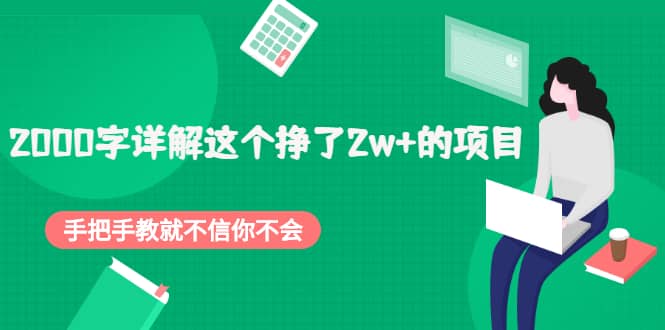 2000字详解这个挣了2w+的项目,手把手教就不信你不会【付费文章】-烽云网