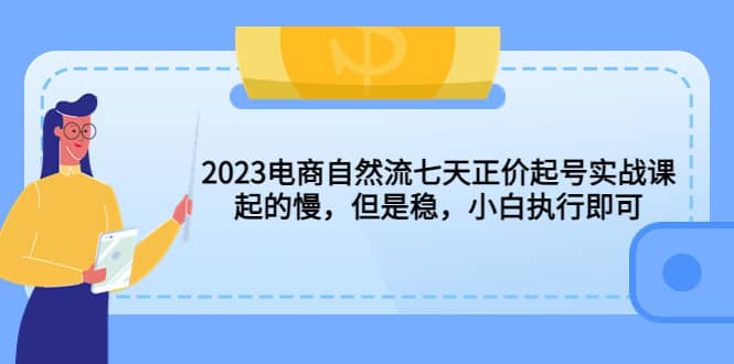 2023电商自然流七天正价起号实战课：起的慢，但是稳，小白执行即可-烽云网