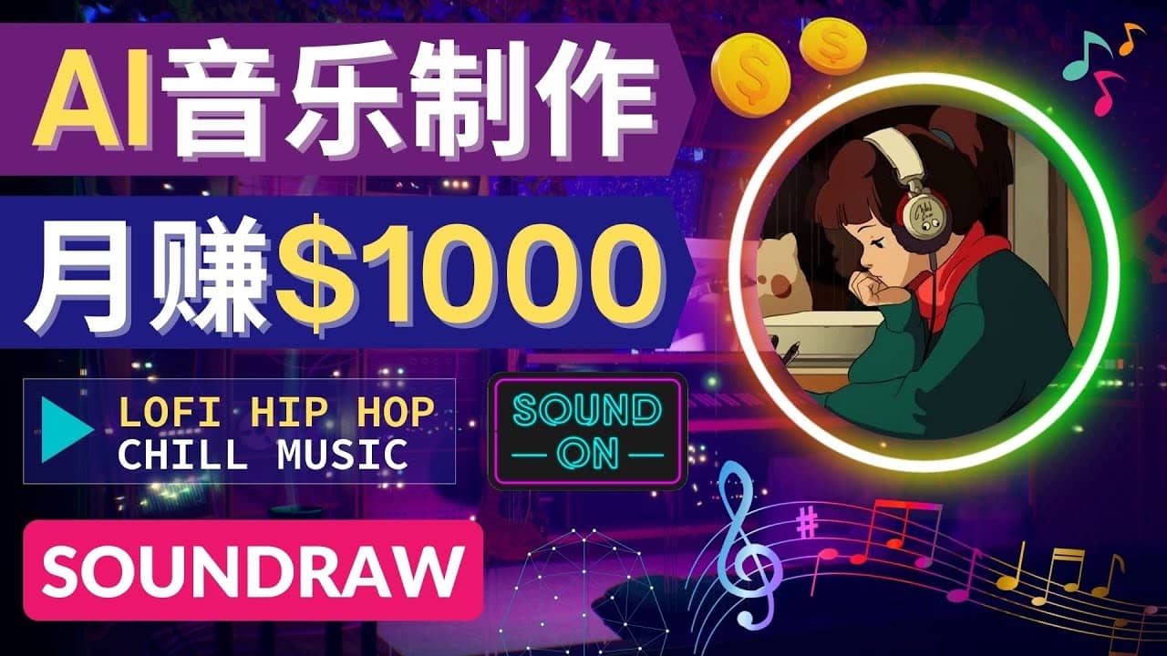 无需任何音乐基础： 使用AI软件制作Lofi Hip Hop Chill Music 月赚1000美元-烽云网