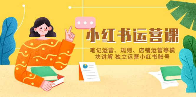 小红书·运营课，笔记运营、规则、店铺运营等模块讲解 独立运营小红书账号-烽云网