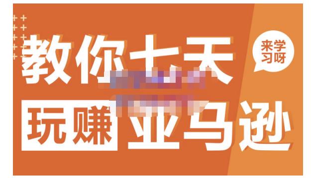 晟尧跨境·教你七天玩赚亚马逊，教你轻松玩赚亚马逊，适合小白学习-烽云网