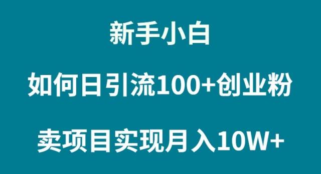新手小白如何通过卖项目实现月入10W+-烽云网