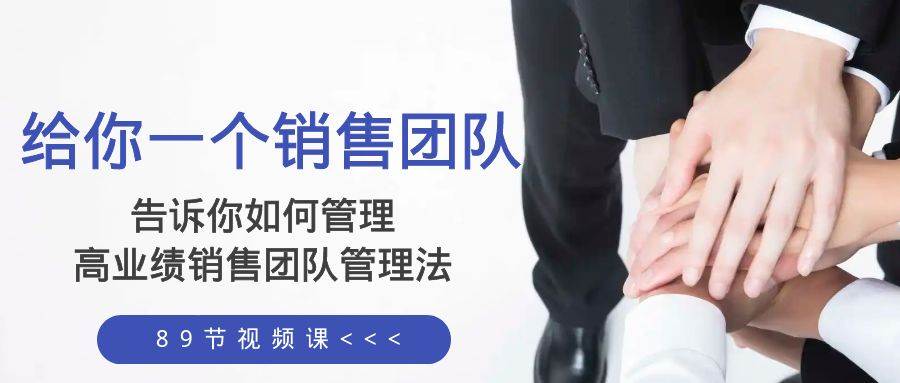 给你一个销售团队，告诉你如何管理，高业绩销售团队管理法（89节课）-烽云网