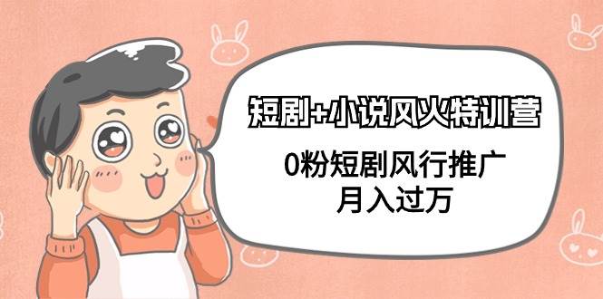 短剧+小说风火特训营，0粉短剧风行推广，月入过万（102节课）-烽云网