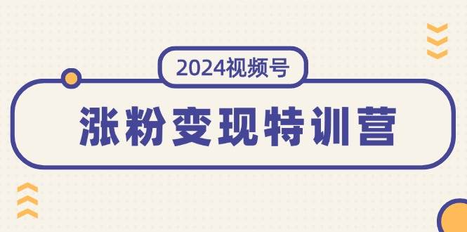 2024视频号-涨粉变现特训营：一站式打造稳定视频号涨粉变现模式（10节）-烽云网