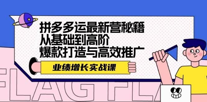 拼多多运最新营秘籍：业绩 增长实战课，从基础到高阶，爆款打造与高效推广-烽云网