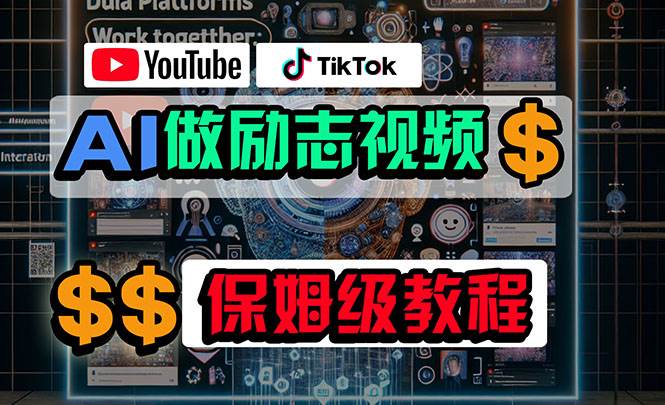 利用AI制作励志视频,在YouTube和TikTok赚钱,小白可做(附工具)-烽云网