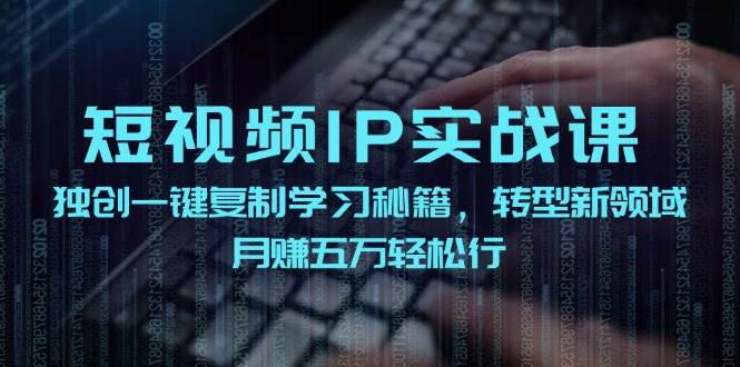 短视频 IP实战课，独创一键复制学习秘籍，转战新领域，月赚五万轻松行-烽云网