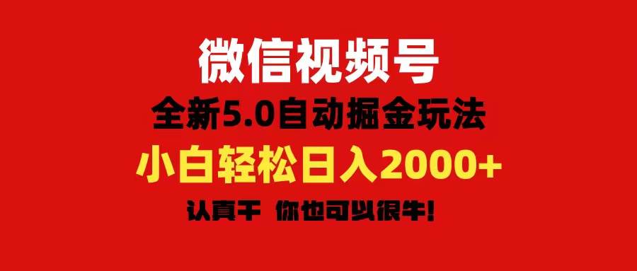 微信视频号变现，5.0全新自动掘金玩法，日入利润2000+有手就行-烽云网