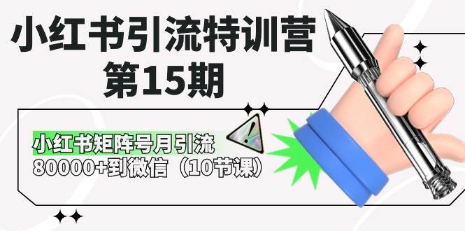 小红书引流特训营-第15期，小红书矩阵号月引流80000+到微信（10节课）-烽云网