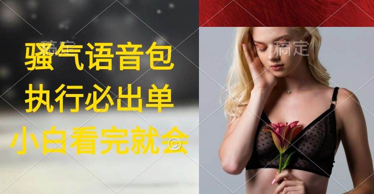 执行就出单,日入2000+,超火骚气语音包,小白看完课程就能马上实操-烽云网