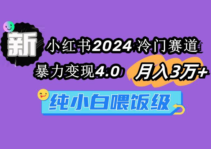 小红书2024冷门赛道 月入3万+ 暴力变现4.0 纯小白喂饭级-烽云网