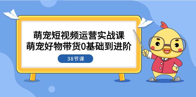 萌宠·短视频运营实战课：萌宠好物带货0基础到进阶（38节课）-烽云网