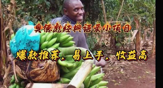 奥德彪经典语录小项目,爆款推荐,易上手,收益高-烽云网