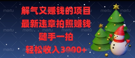解气又挣钱的项目,最新违章拍照挣钱,随手一拍,轻松收入多张【揭秘】-烽云网