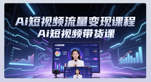 Ai短视频流量变现课程,Ai短视频带货课-烽云网