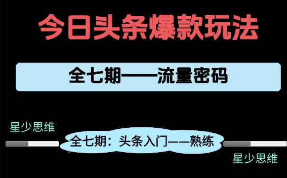 头条系列全七期项目拆解,全是干货,新手从0-1必经过程,99的人会踩的坑-烽云网