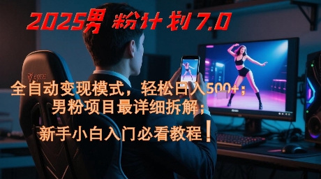 2025男粉计划7.0,全自动变现模式,轻松日入5张+,新手小白必看课程-烽云网
