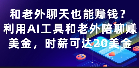 和老外聊天也能挣钱?利用AI工具和老外陪聊挣美金,时薪可达20刀-烽云网