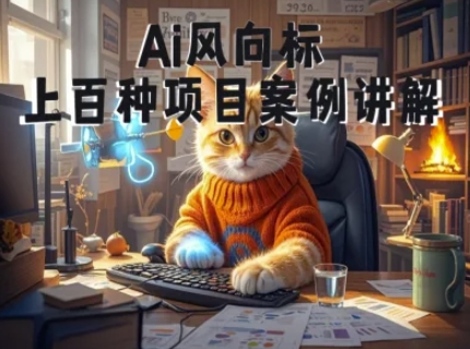Ai风向标-附100种项目案例玩法-0基础小白到大神ai视频商业应用教学-烽云网